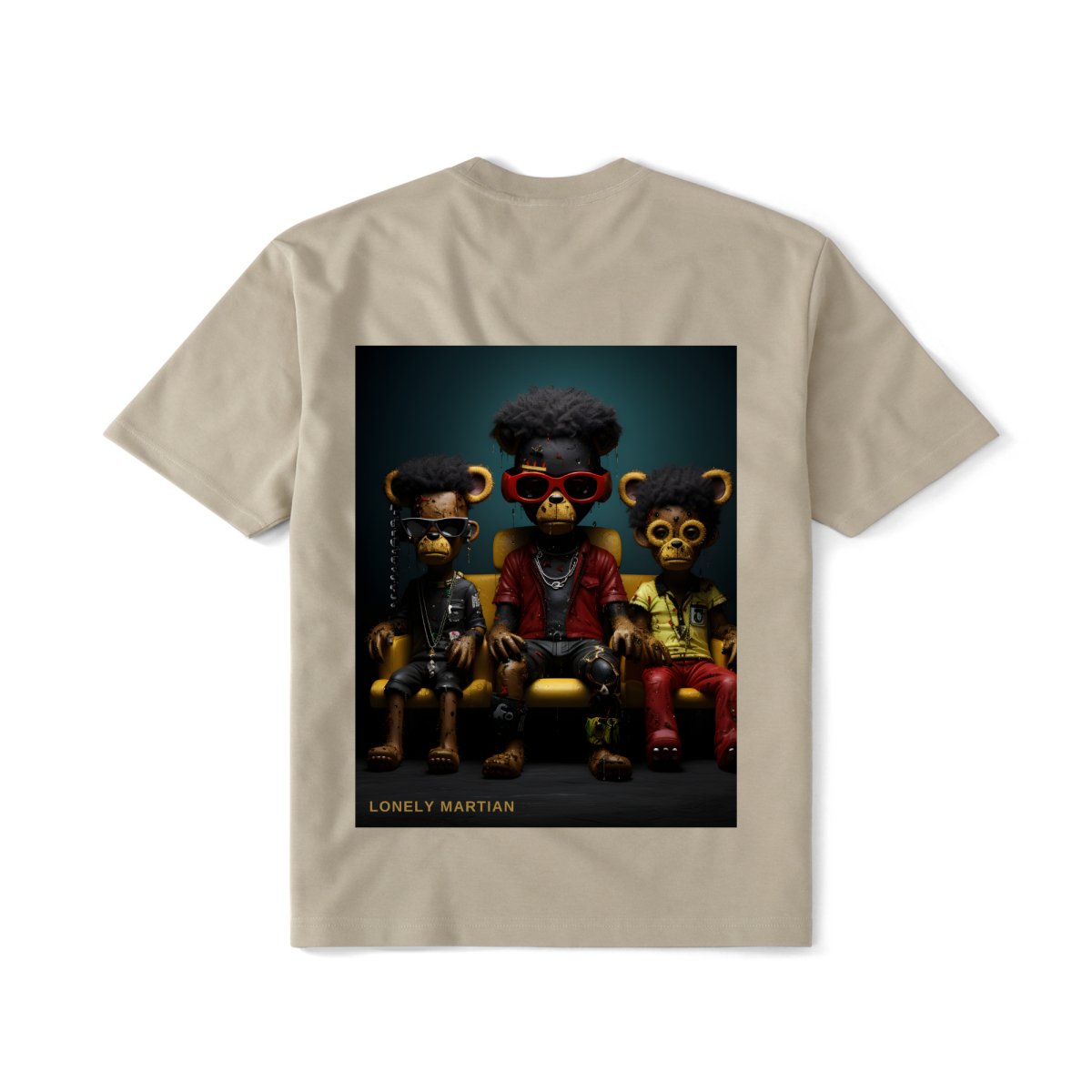 LONELY MARTIAN THREE BEARS V2 T-SHIRTS - Lonely MartianLonely MartianALMONDSLONELY MARTIAN THREE BEARS V2 T-SHIRTS